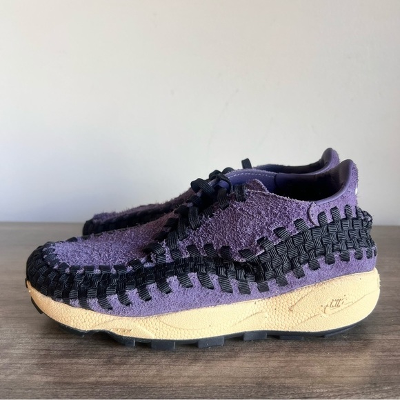 NIKE NEW Women's Air Footscape Woven Dark Raisin Black Shoe Size 7 #295 - Picture 3 of 7